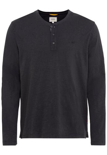 Henleyshirt aus nachhaltigem Organic Cotton Grau XXL