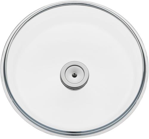 Glasdeckel 24 cm mit Metallknauf