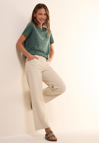 T-Shirt mit Schmucksteinen S - Dark Balmy Khaki