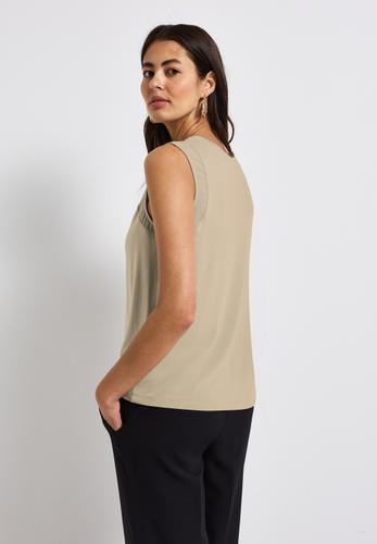 Top mit Chiffondetails 36 - Coastal Beige