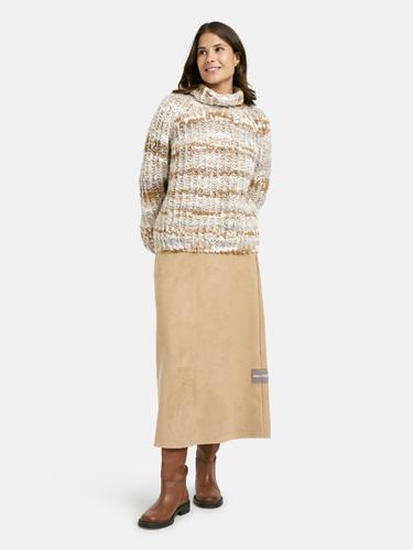 Fake Suede Skirt S - Camel