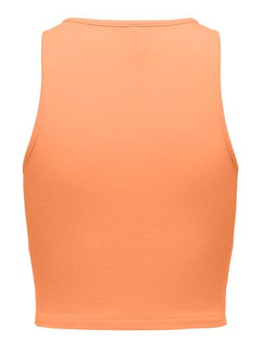 ONLBELIA S/L CROP TOP JRS NOOS L Verkürzt - Orange Chiffon