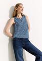 Burn-Out Print Top M - Easy Blue