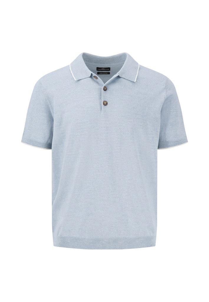 Polo, Cotton Linen Blau M
