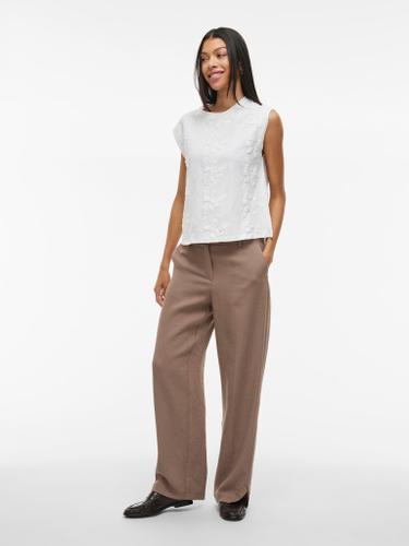 VINAYLA O-NECK S/L TOP Weiß L
