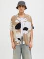 JJJEFF MONOCHROME RESORT SHIRT SS S Locker geschnitten - Coriander