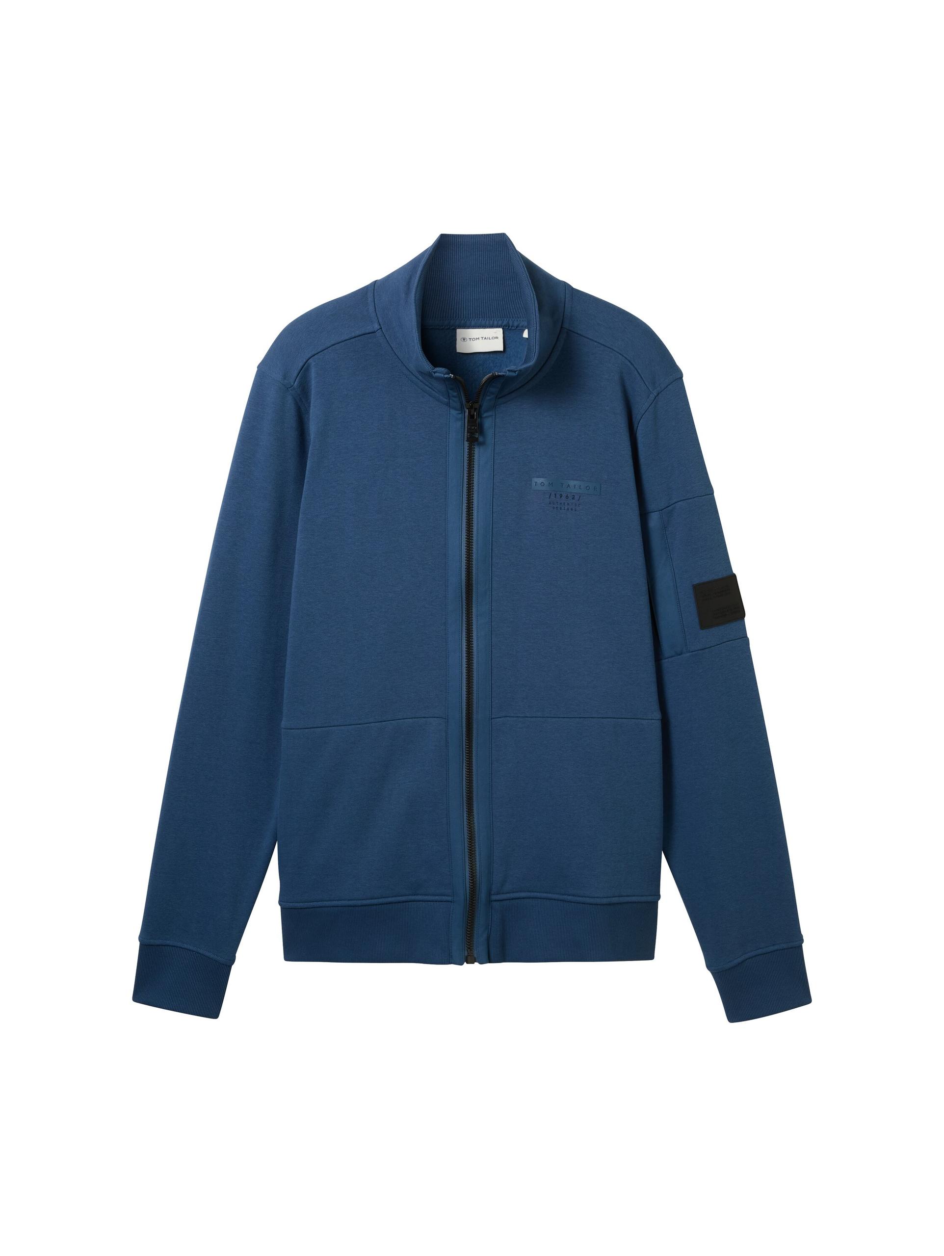 Sweatjacke mit Stehkragen XXXL Regular Fit - Nighttime Blue