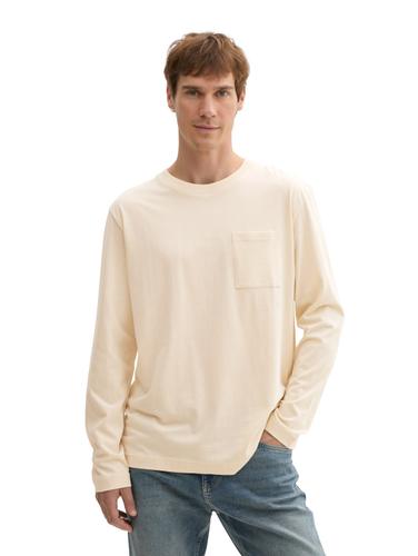 Basic Langarmshirt mit Bio-Baumwolle XXL Regular Fit - Smooth Light Sand