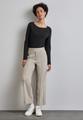 Shirt mit U-Boot-Ausschnitt 38 - Black