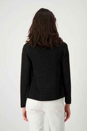 Stricküberwurf mit Schalkragen 36 - Coffee Bean