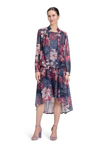 Cocktailkleid 42 Ausgestellt - Dark Blue/dark Red