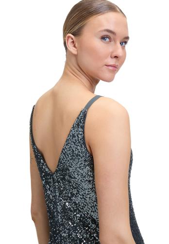 Abendkleid Grau 38