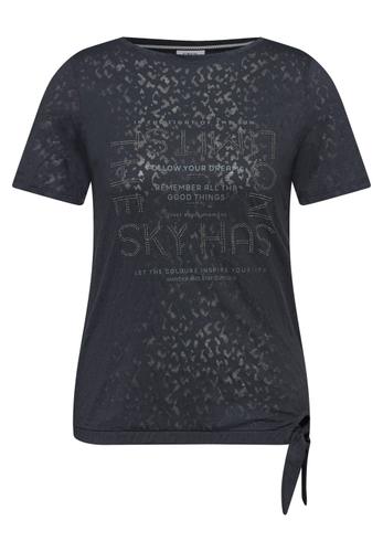 T-Shirt mit Schmucksteinen L - Volcanic Grey