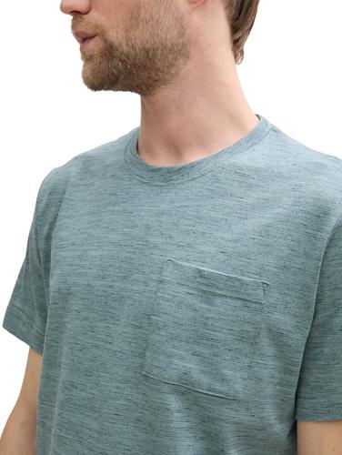 T-Shirt mit Brusttasche XXL Regular Fit - Grey Mint Navy Injected