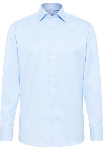 Luxury Shirt Twill Langarm 46/Langarm - 65cm MODERN FIT - Hellblau
