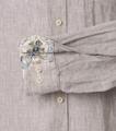 Leinenhemd L Casual Fit Short - Beige