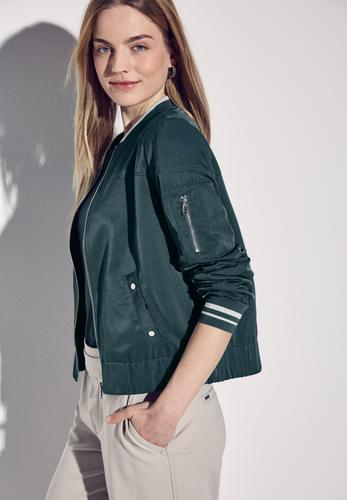 Satin Blouson 34 - Hunter Green