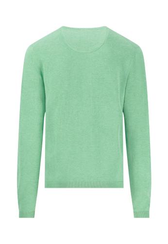 O-Neck, small structure Grün 3XL