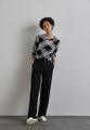 Flauschiges Langarmshirt Schwarz 40