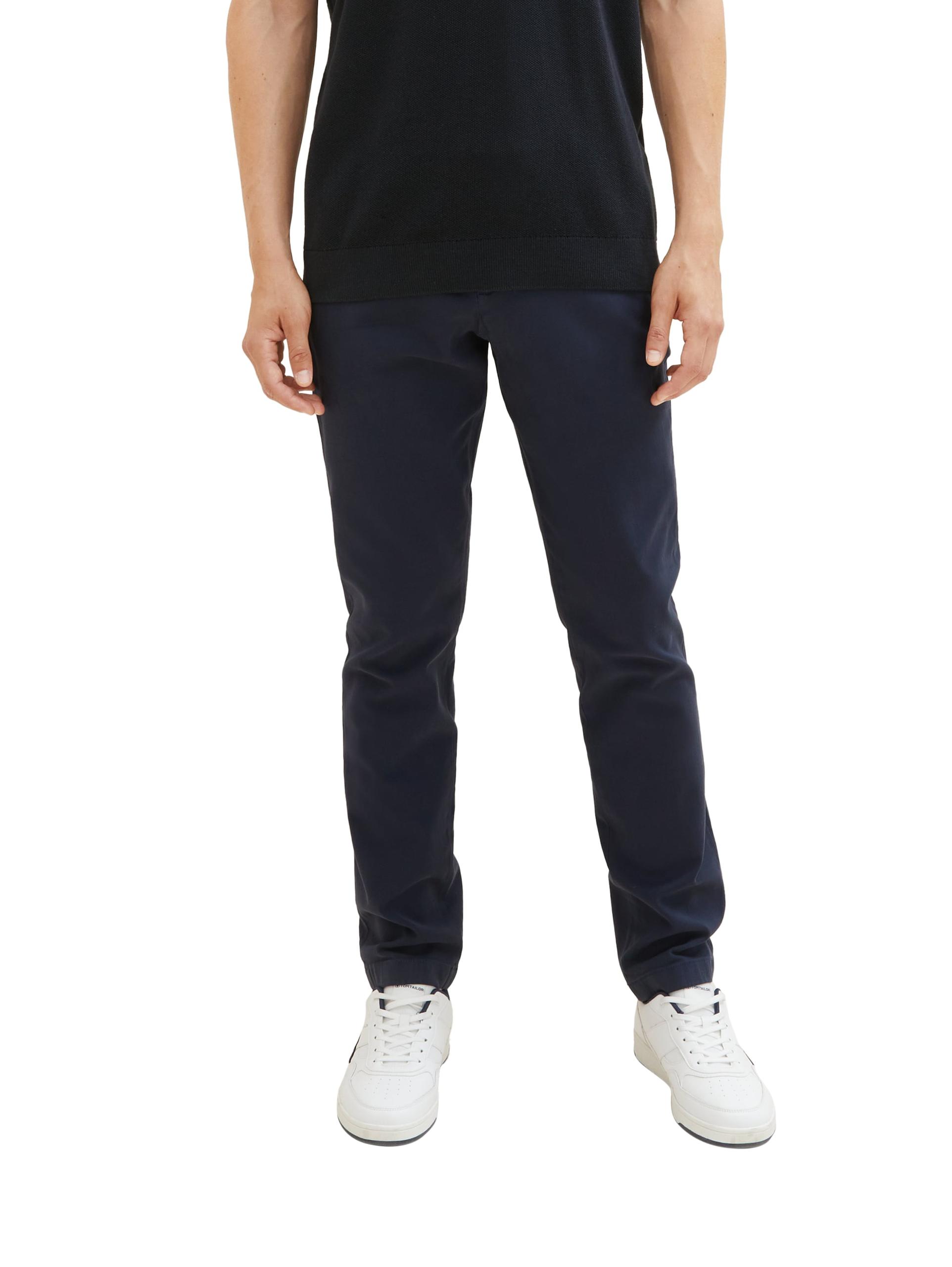 TTTRAVIS SLIM Chino Hose mit Gürtel 38/32 Slim Fit - Navy Zig Zag Structure