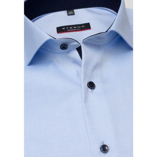Cover Shirt Twill Langarm 44/Langarm - 65cm MODERN FIT - Hellblau