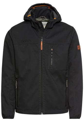 Softshell Jacke mit abnehmbarer Kapuze 58 Regular Fit - Asphalt