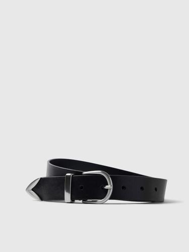 SLHWESTLY LEATHER BELT 90 - Black