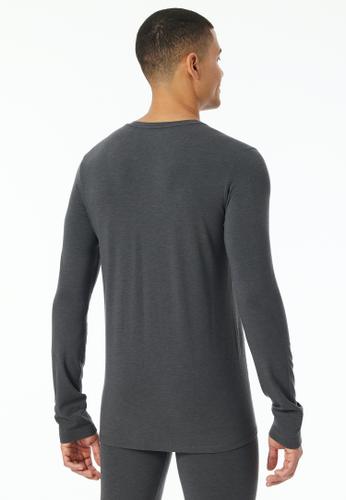 Shirt Langarm 8 - Dunkelgrau-gem.