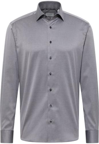 Cover Shirt Twill Langarm 40/Langarm - 65cm MODERN FIT - Grau