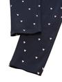 Gemusterte Leggings mit Bio-Baumwolle 92/98 Skinny Fit - Dark Blue Pink Heart