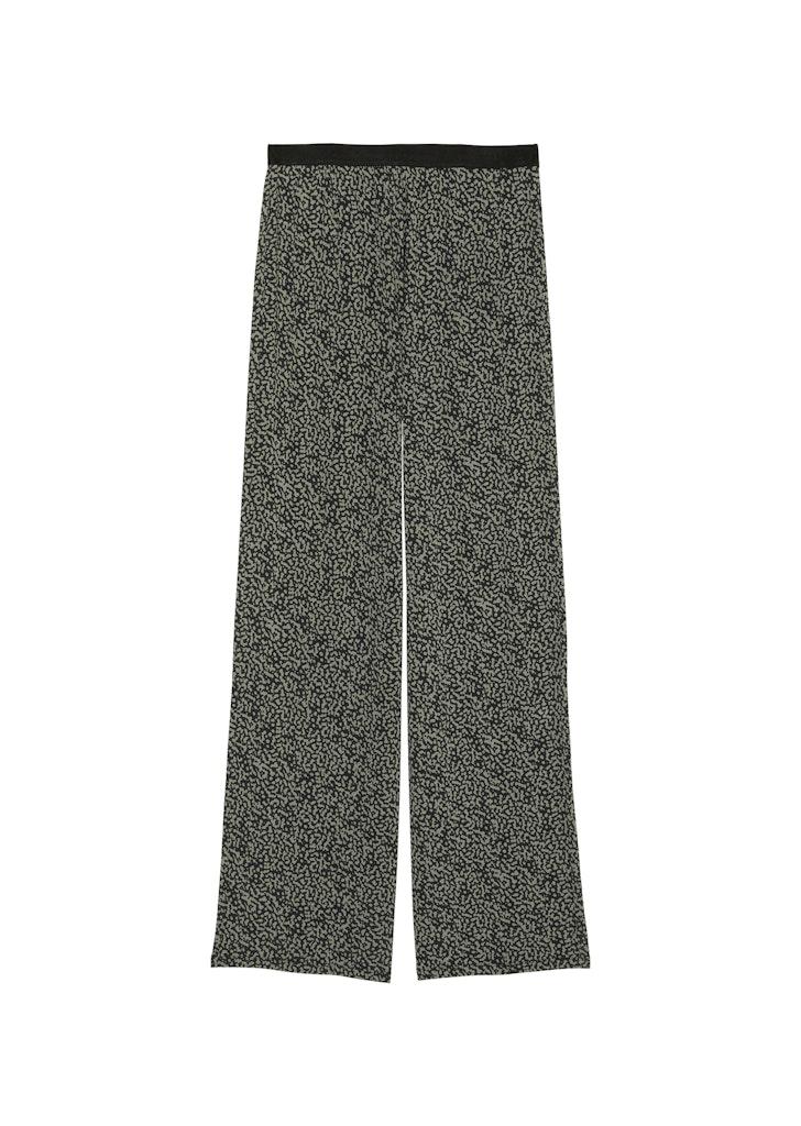Weite Jersey-Hose mit Allover-Print XXL - Multi