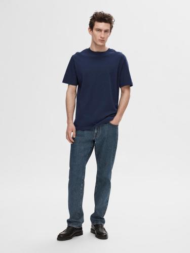SLHCOLMAN SS O-NECK TEE NOOS Blau S