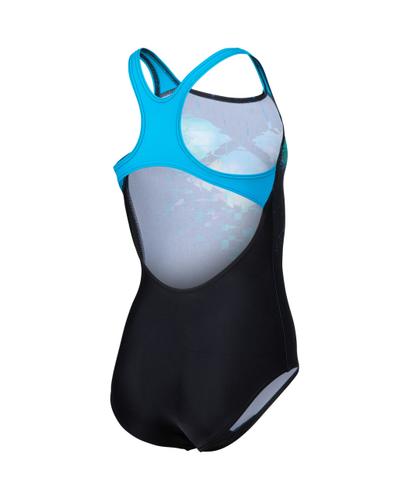 ARENA Kinder Schwimmanzug GIRL'S MULTI PIXELS SWIMSUIT SWIM PRO BACK L 128 in Schwarz