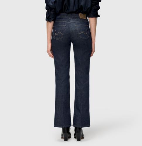 MAC JEANS - LAURA, Authentic Stretch Denim 38/28 Flared Fit - Blau