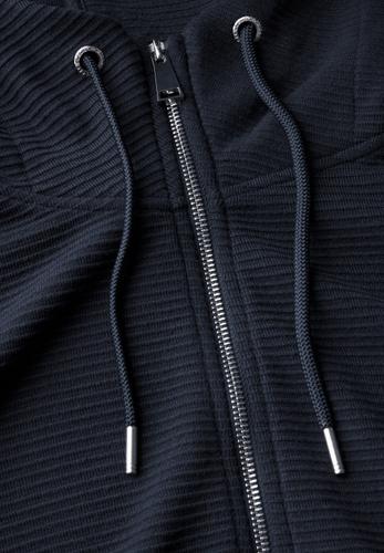 Sweatjacke mit Struktur S - Universal Blue