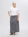 SLFKRISTA-GERDA HW L GREY MAX SKIRT NOOS 34 - Light Grey Denim
