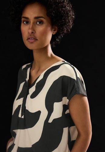 Gemusterte Bluse 36 - Whale Tail Grey