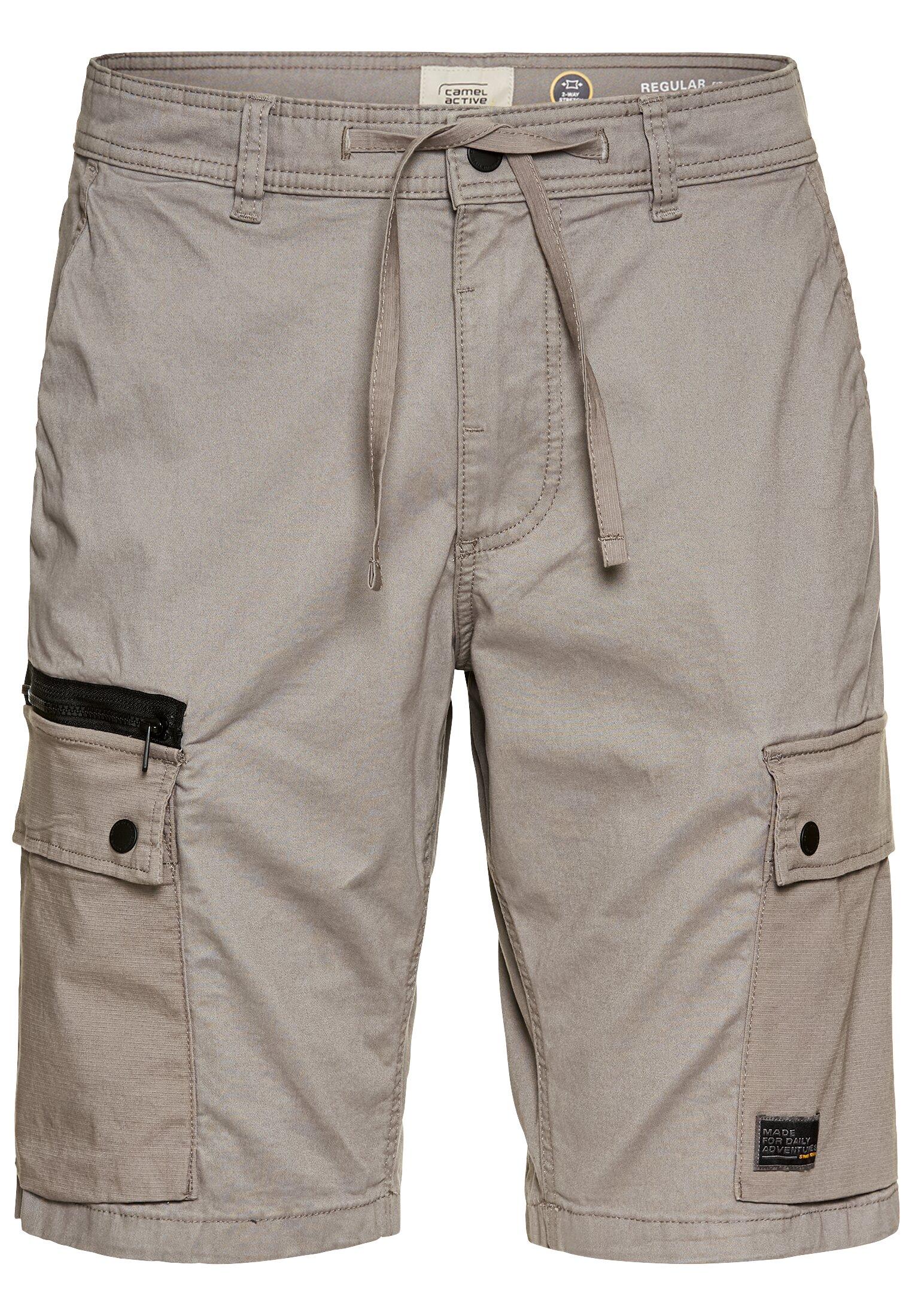 Cargo-Shorts mit Kordelzug und Stretch 33IN Regular Fit - Stone Gray