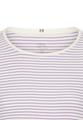 Gestreiftes Rundhals T-Shirt aus reiner Baumwolle M Regular Fit - Violet Milkwhite