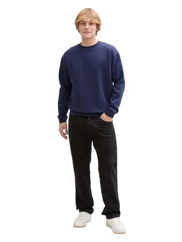 Sweatshirt mit Logo-Print XL Regular Fit - Dark Blueberry
