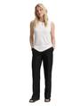 TTLEA Wide Leg Hose mit Leinenanteil 38/32 Wide Leg Fit - Deep Black