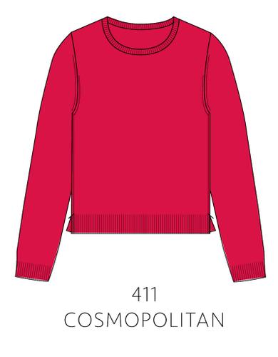 NOS Pullover, Rundhals Rot 38