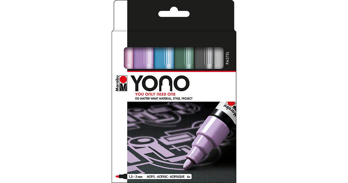 YONO Marker Set Pastell, 6 x 1,5-3 mm