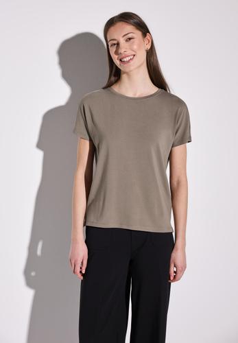 Shirt in Unifarbe Braun 40