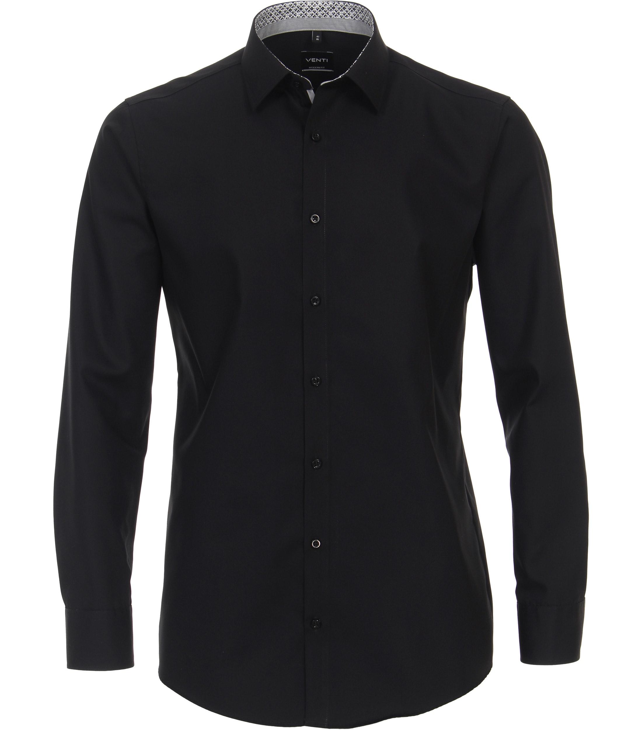 Businesshemd 38 Modern Fit - Schwarz