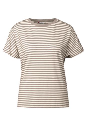 Gestreiftes T-Shirt Beige 40