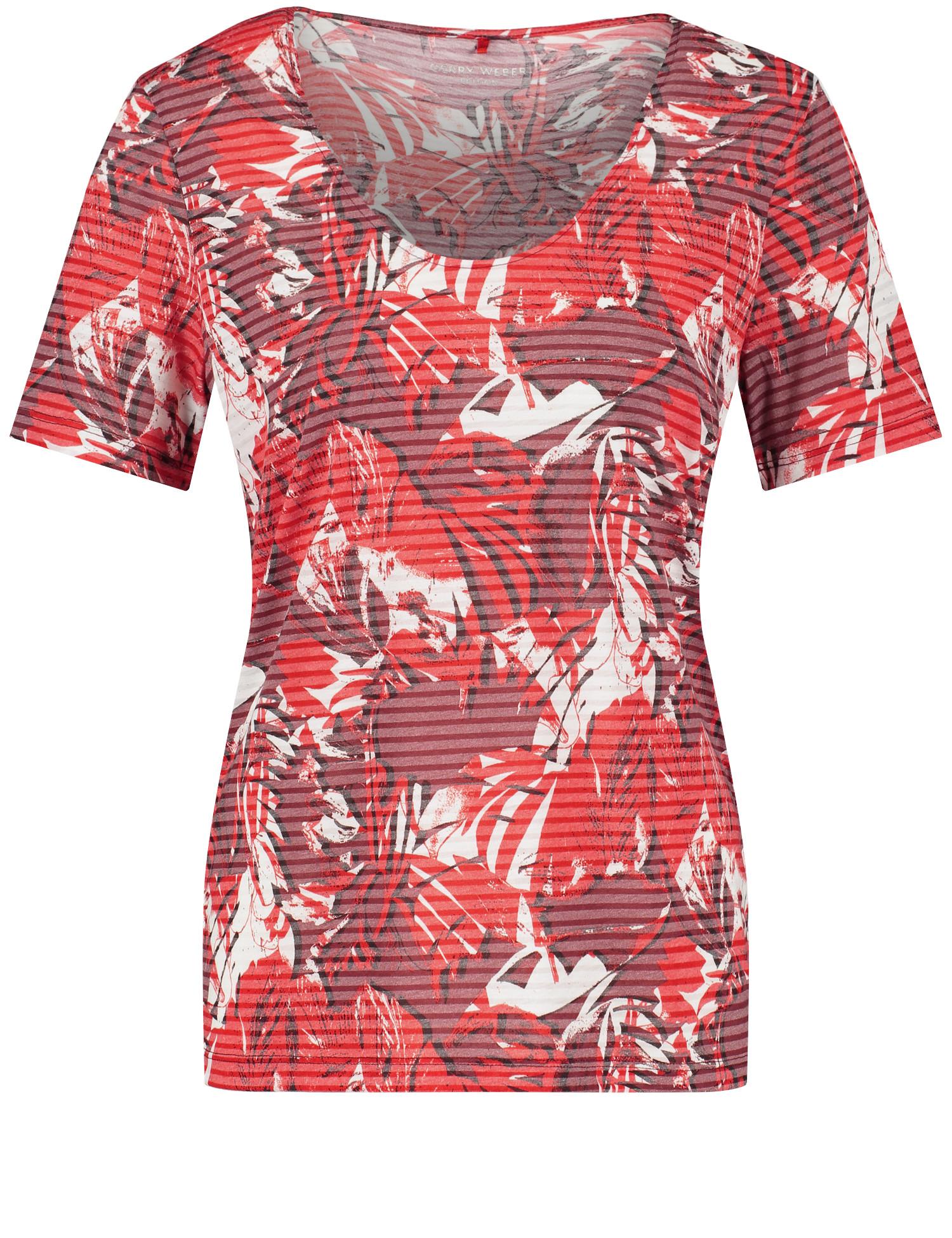 Shirt mit Mustermix 46 figurumspielend - Bright Red/ecru/ Druck