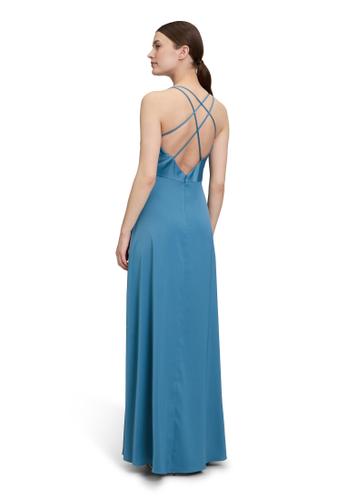 Abendkleid 40 Figurbetont - Shiny Bluestone