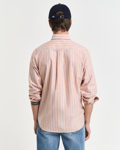 Regular Fit Classic Oxford-Hemd mit Streifen L - Orange Bronze