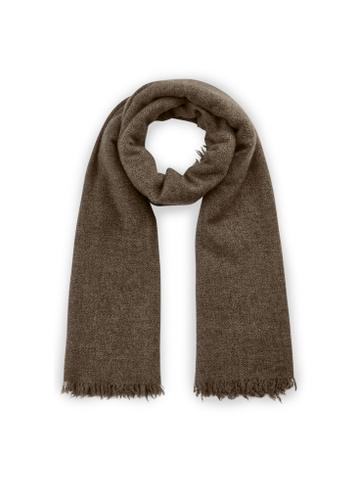 Premium Schal aus reinem Kaschmir Braun one size